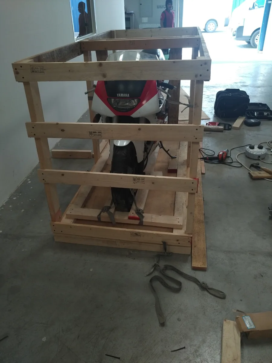 Motorcycle wooden crating